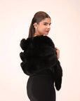 CELINE Black Fur Stole