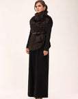 VELOUR Brown Fur Cape