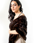 Natural Fur Capelet - Naturale - LA' PELLO