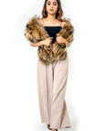 Full Natural Fur Stole - Naturale - LA' PELLO