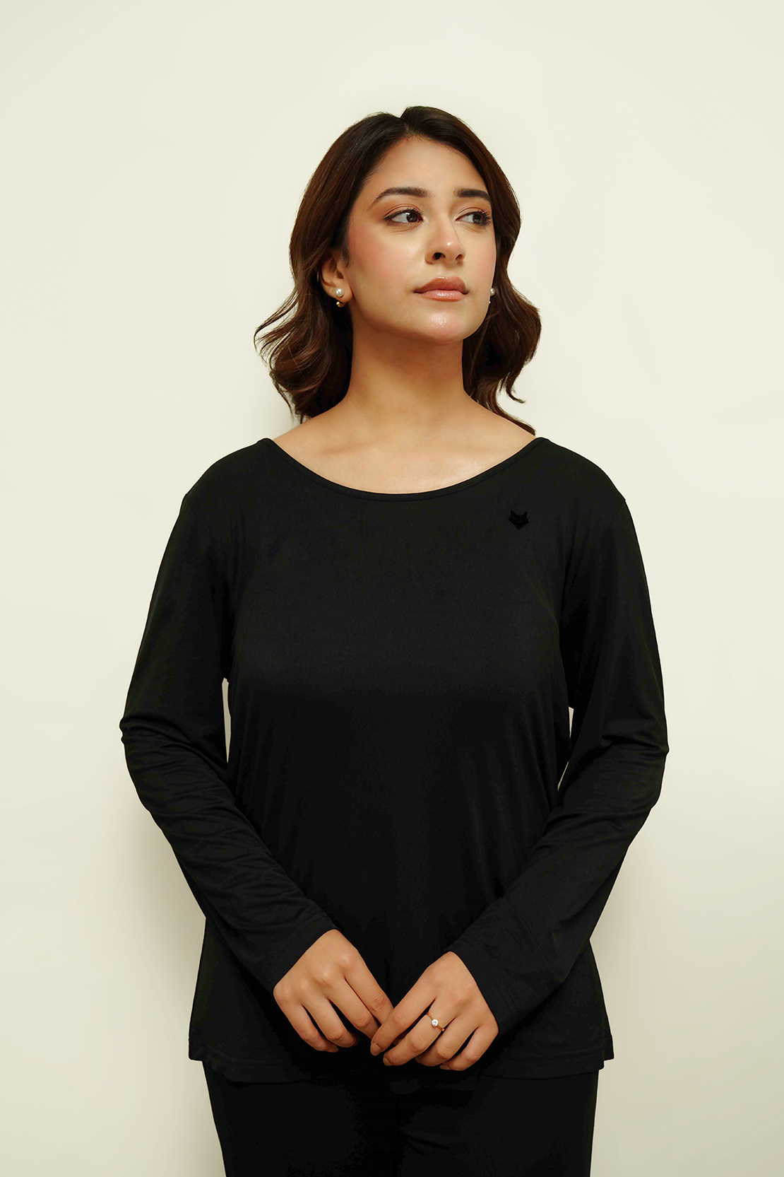 Noir – Black Full-Sleeve Top + Pajama