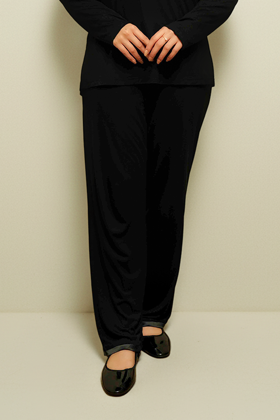 Noir – Black Full-Sleeve Top + Pajama