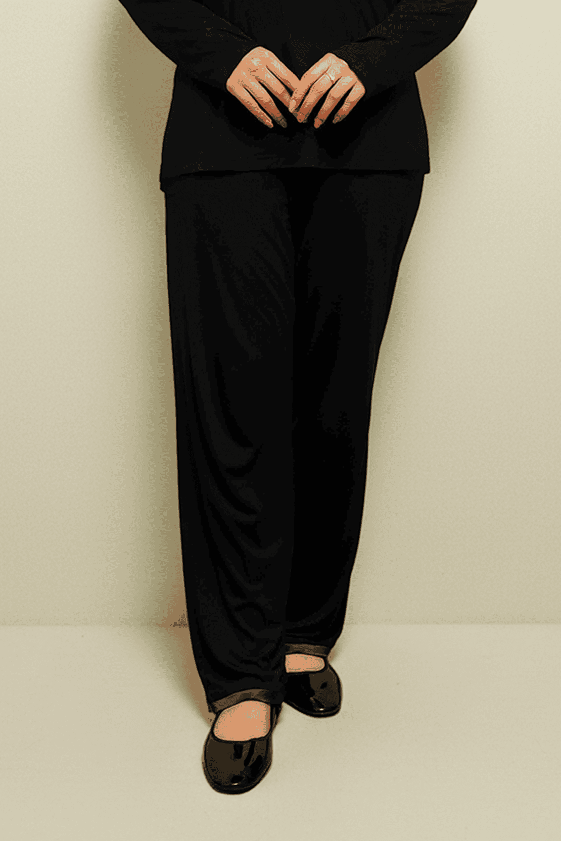 Noir – Black Full-Sleeve Top + Pajama
