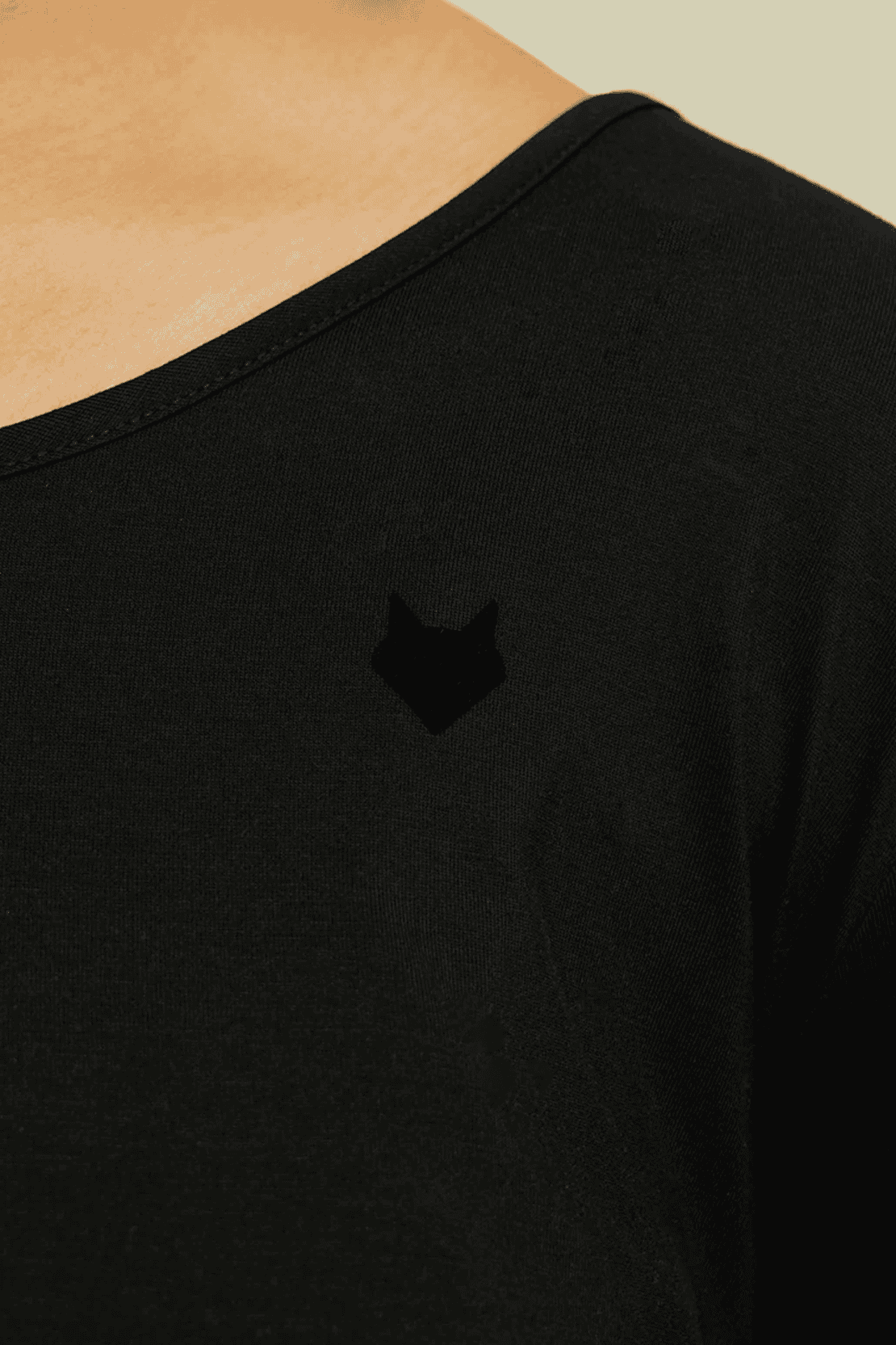 Noir – Black Full-Sleeve Top (No Buttons)