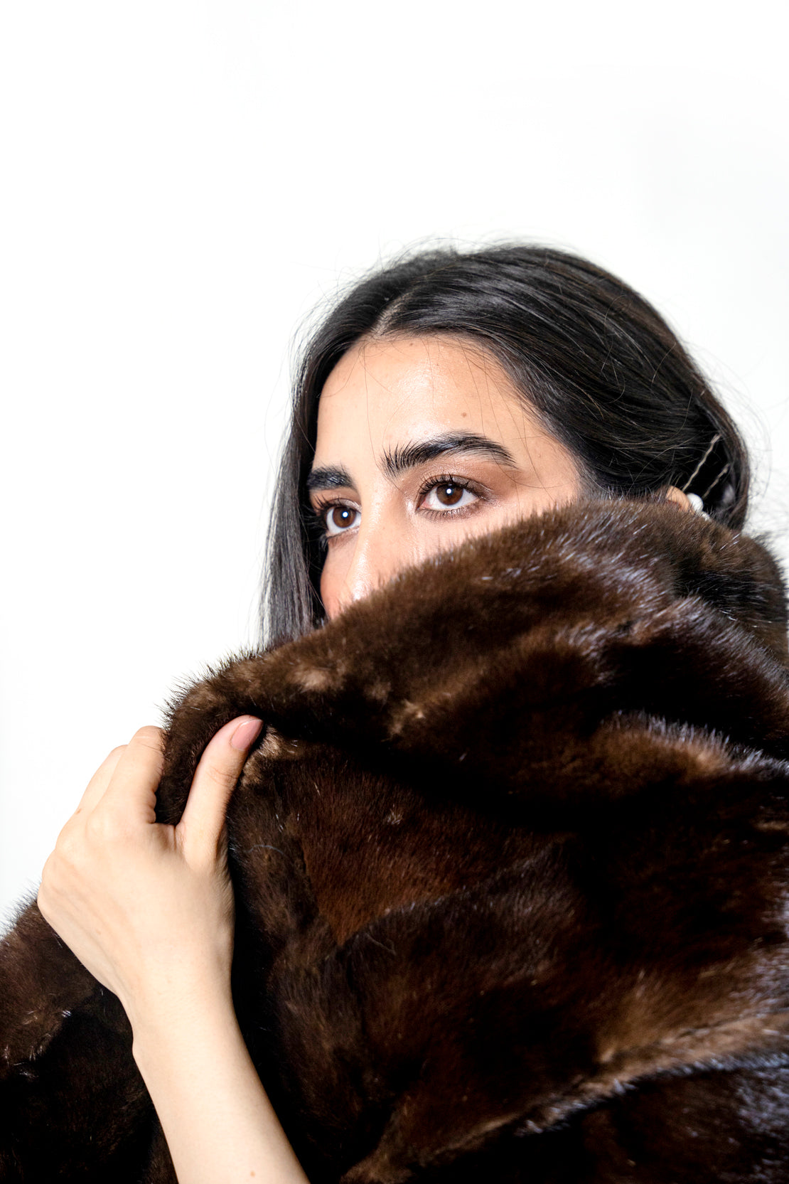 Natural Fur Capelet - Naturale - LA' PELLO