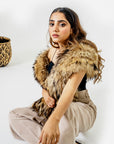 Full Natural Fur Stole - Naturale - LA' PELLO