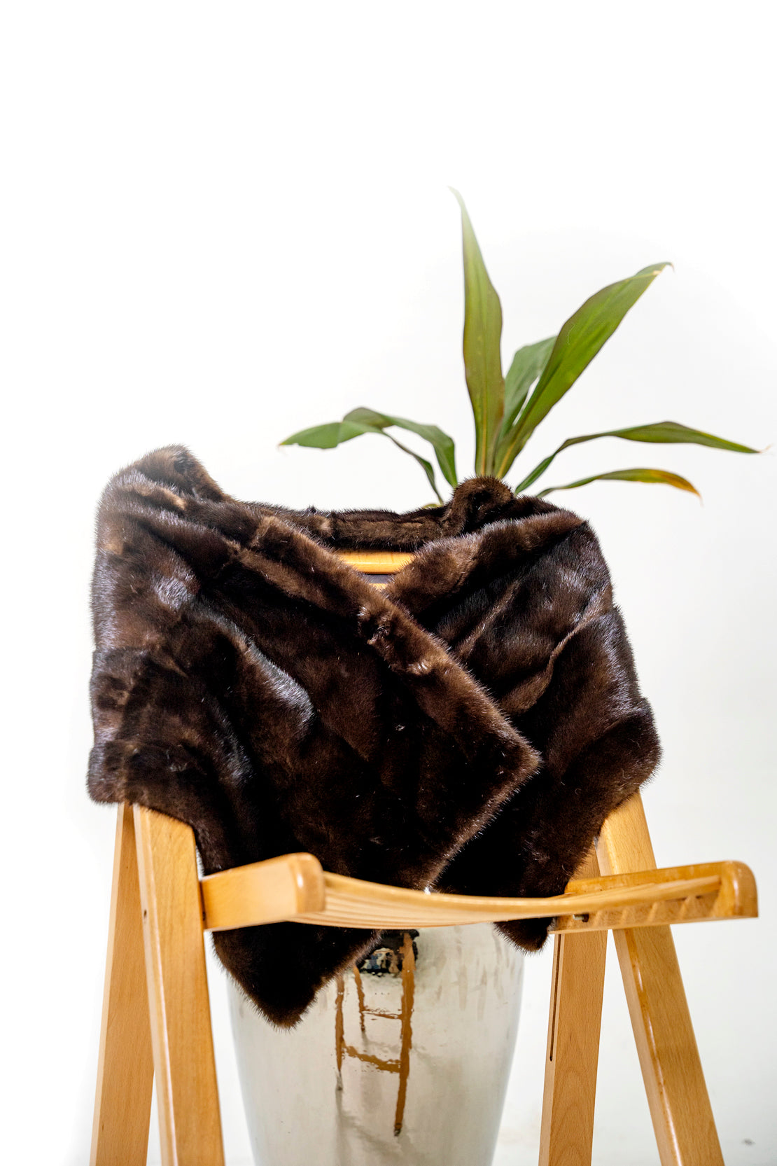 Natural Fur Capelet - Naturale - LA' PELLO